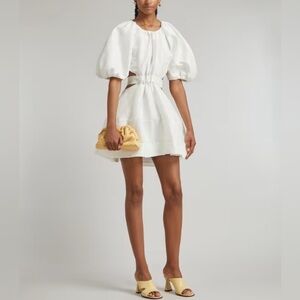 New Aje Psychedelia Satin Cut Out Mini Dress